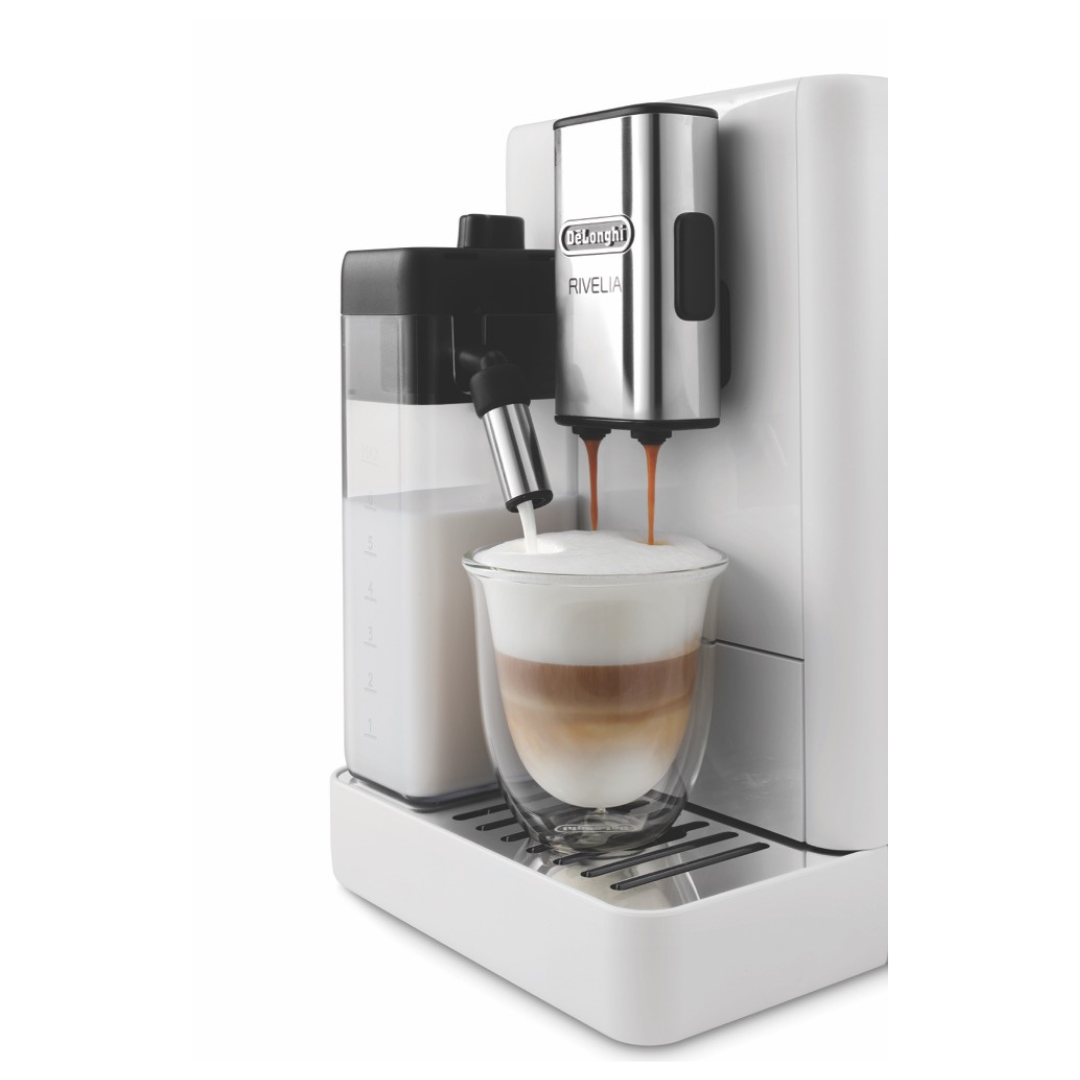 Delonghi Rivelia Fully Automatic Coffee Machine Arctic White