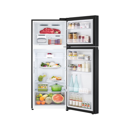 LG 375L Top Mount Fridge in Matte Black