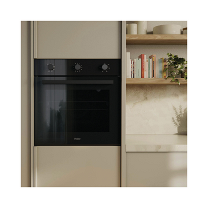 Haier 60cm 300 Series Built in Oven Black 10A Plug