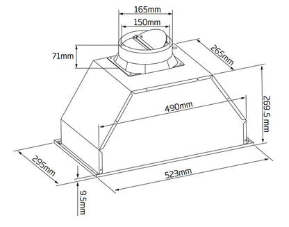Schweigen 60cm Stainless Undermount Rangehood - NAUM6 image_5