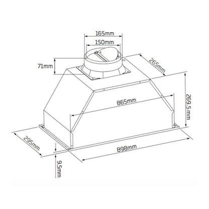 Schweigen 90cm Undermount Rangehood - NAUM9 image_3