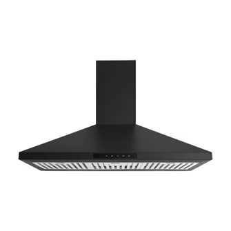 Euromaid 90cm Canopy Rangehood Matte Black