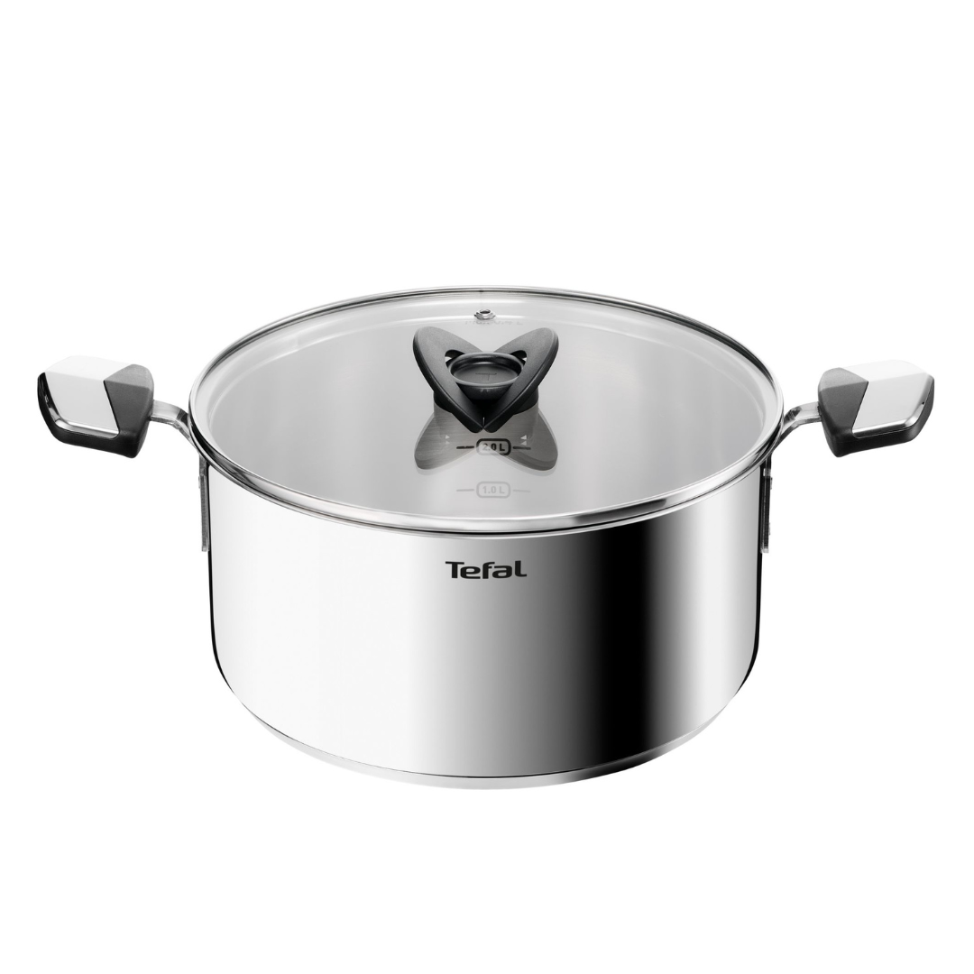 Tefal Emotion+ Induction Stainless Steel Uncoated Stewpot 24cm + Lid