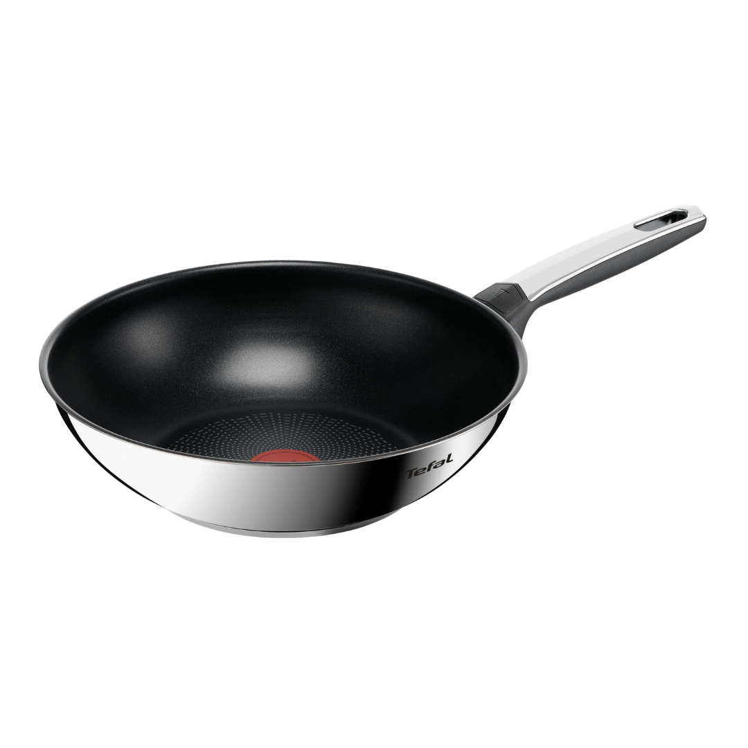 Tefal Emotion+ Induction Stainless Steel Uncoated Wok 28cm