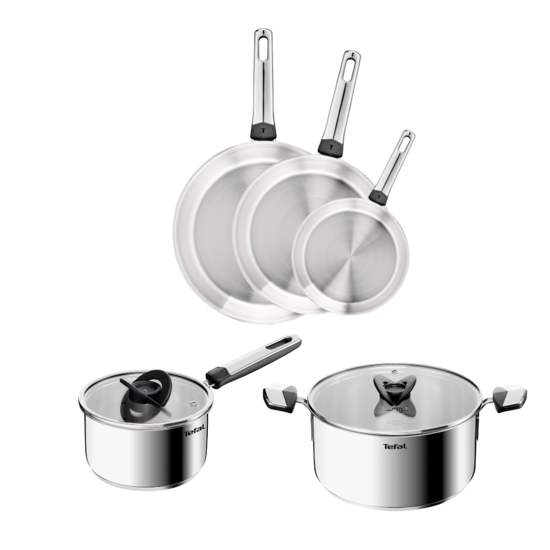 Tefal Emotion+ Induction Stainless Steel Uncoated 5pc Set