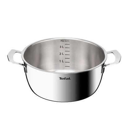 Tefal Emotion+ Gourmet Induction Stainless Steel Uncoated Dutch Oven 24cm