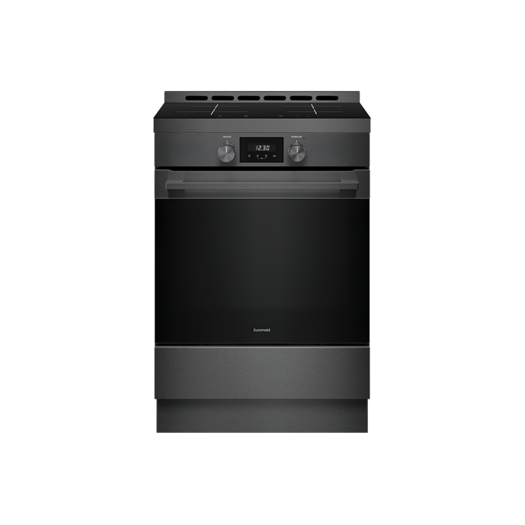 Euromaid 60cm 11 Function Pyrolytic Induction Freestanding Cooker