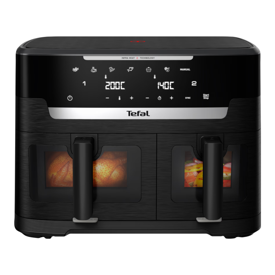 Tefal Ever Fry Infra Heat Dual 11L Detachable Front Air Fryer