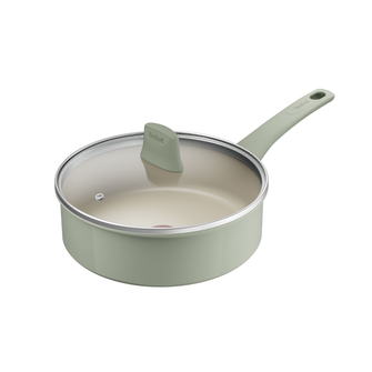 Tefal Recycle Induction Ceramic Green Lichen Non-Stick Sautepan 24cm + Lid