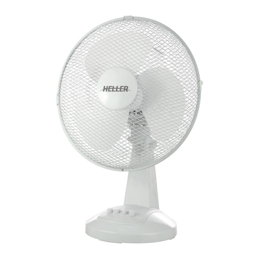 Heller 30cm Desk Fan - White