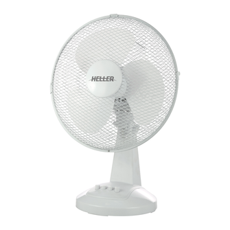 Heller 30cm Desk Fan - White
