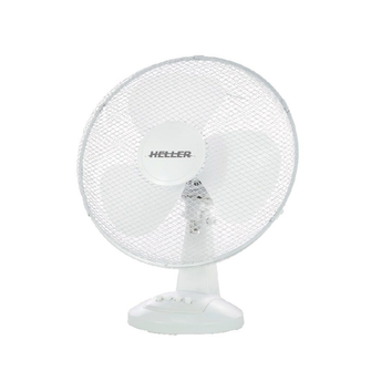 Heller 40cm Desk Fan - White