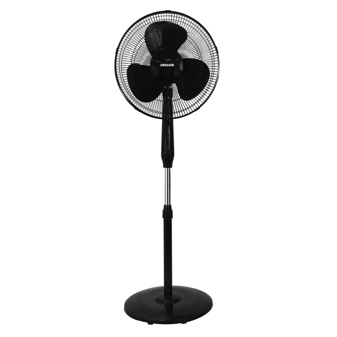 Heller 40cm Pedestal Fan with Remote - Black