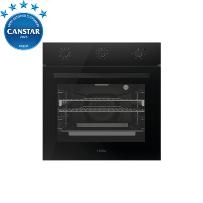 Haier 60cm 300 Series Built-In Oven 7 Function Air Fry Black