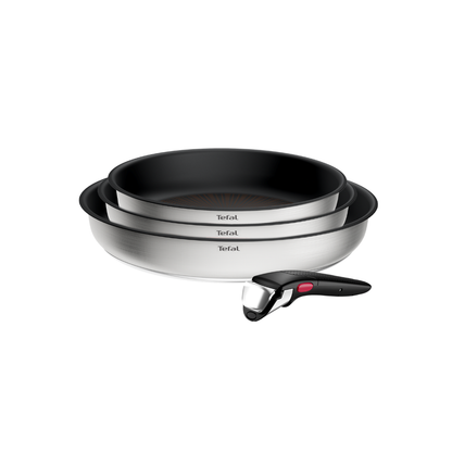 Tefal Ingenio Emotion+ Induction Stainless Steel Non-Stick 4pc Frypan Set
