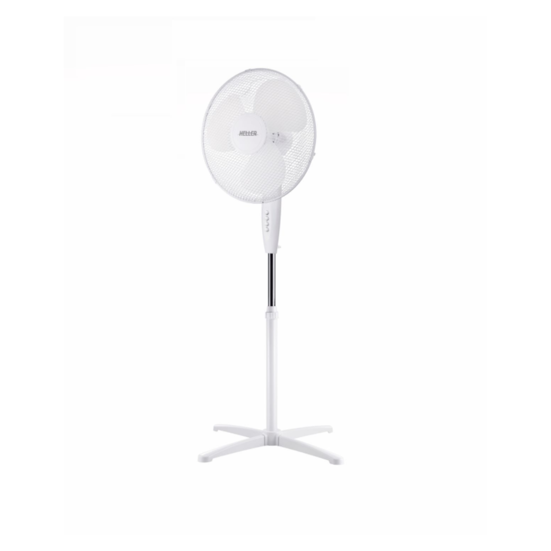 Heller 40cm White Pedestal Fan