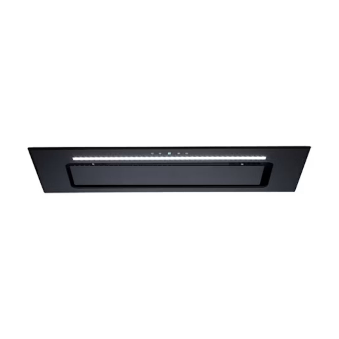 Euromaid 90cm Black Glass Undermount Rangehood