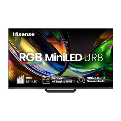 Hisense 55" UR8SAU RGB MiniLED 180Hz 4K Smart AI TV (2026)