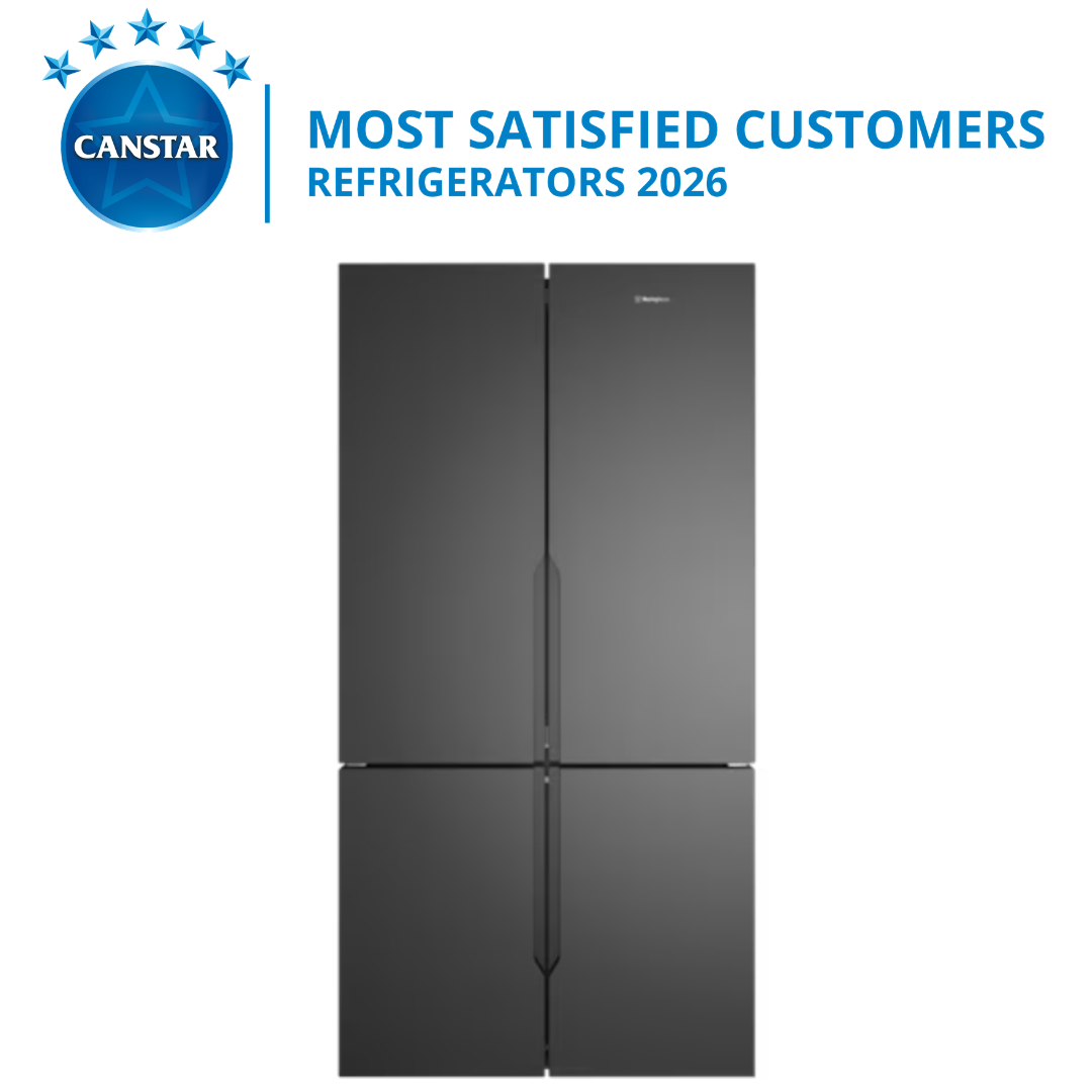 Westinghouse 564L Quad Door Fridge Matte Charcoal Black
