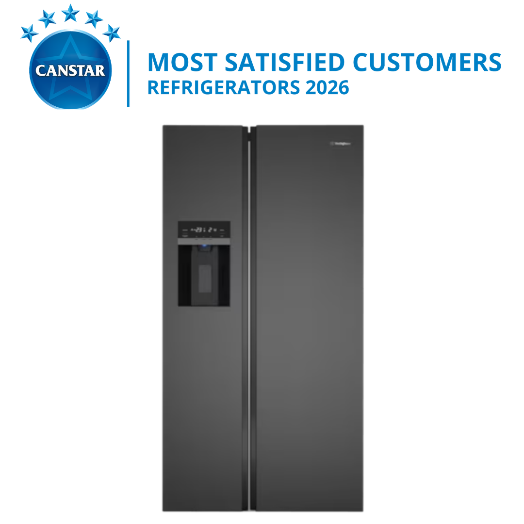 Westinghouse 596L Side By Side Fridge Matte Black