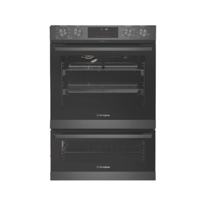 Westinghouse 60cm Multi-Function 10/5 Pyrolytic Duo Oven with AirFry & SteamBake Dark Stainless Steel