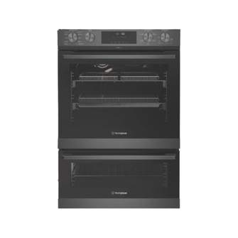 Westinghouse 60cm Multi-Function 10/5 Pyrolytic Duo Oven with AirFry & SteamBake Dark Stainless Steel