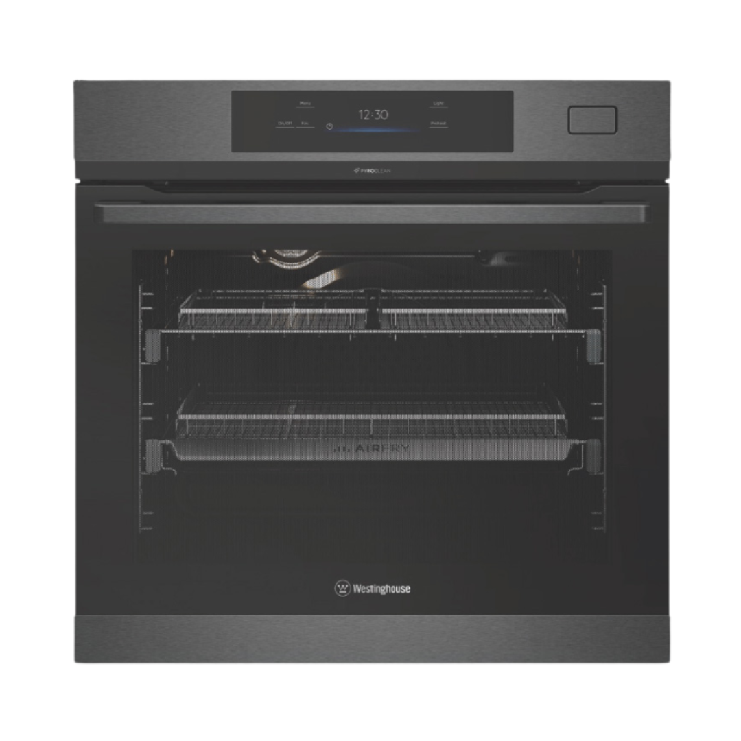 Westinghouse 60cm Multi-Function 19 Pyrolytic Oven with AirFry and SteamRoast Dark Stainless Steel