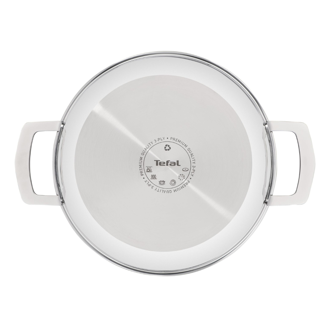 Tefal Emotion+ Gourmet Induction Stainless Steel Uncoated Dutch Oven 24cm