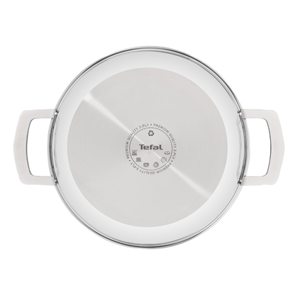 Tefal Emotion+ Gourmet Induction Stainless Steel Uncoated Dutch Oven 24cm