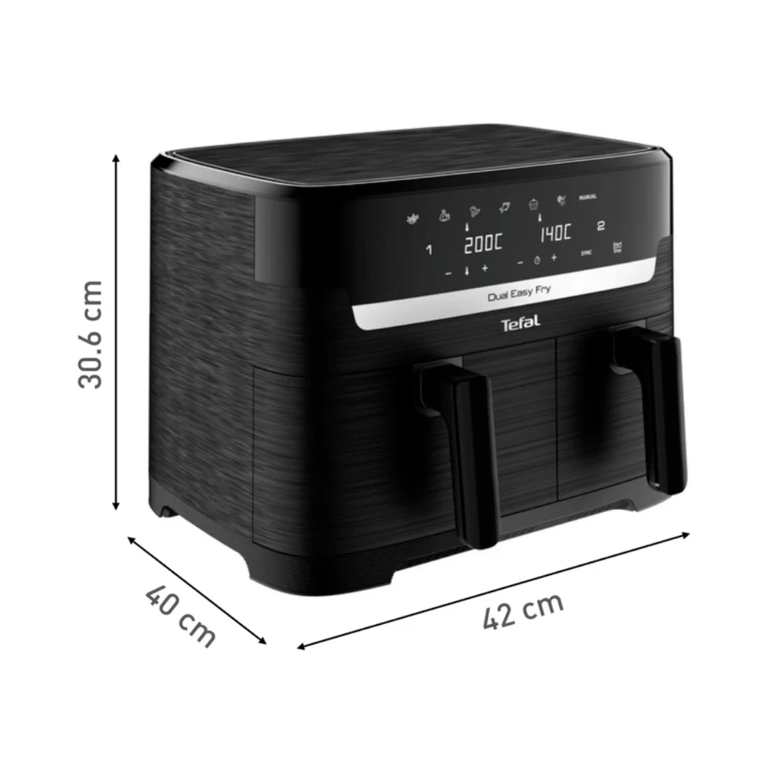 Tefal 8.3L Dual Easy Fry Essential Black