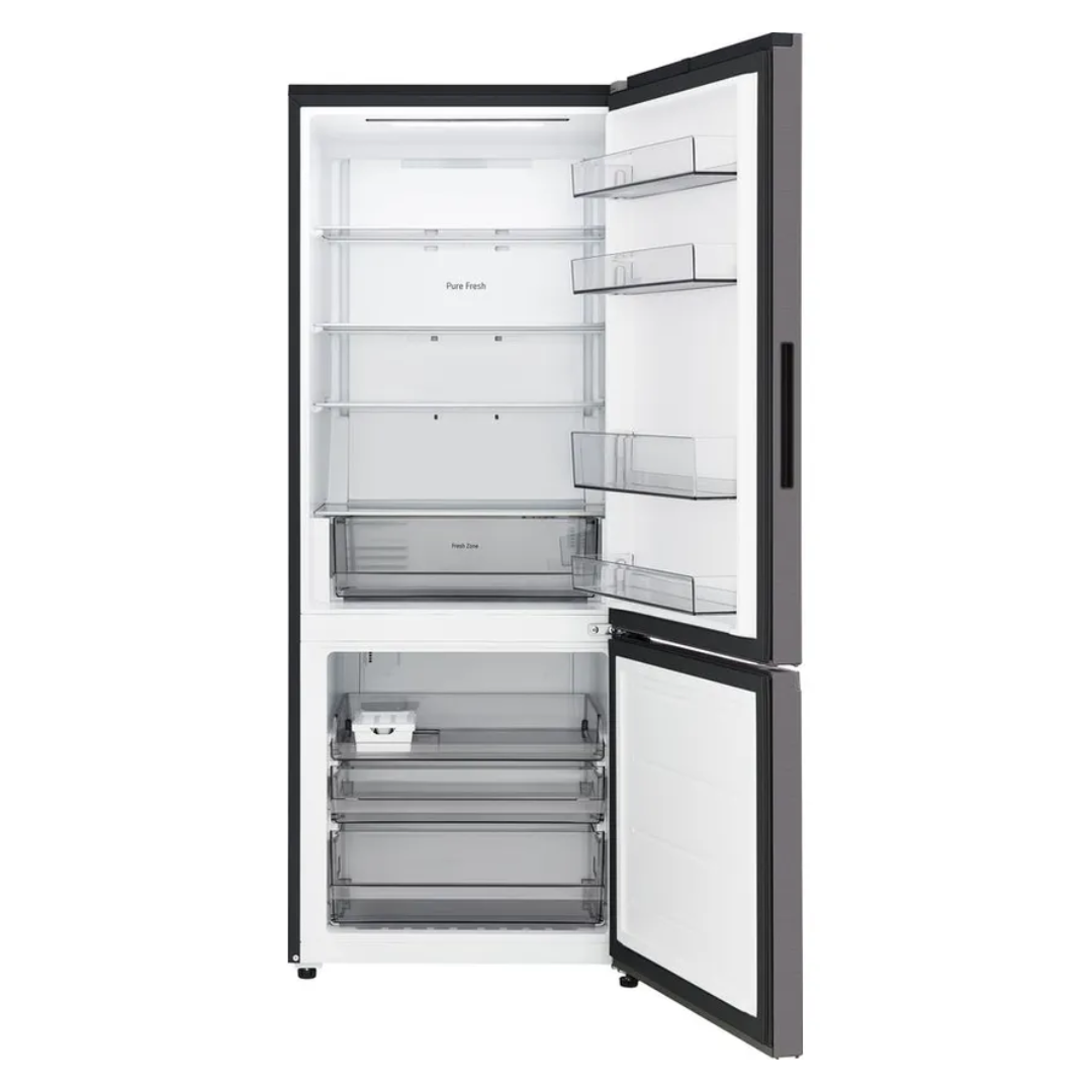LG 436L Bottom Mount Fridge Black Steel