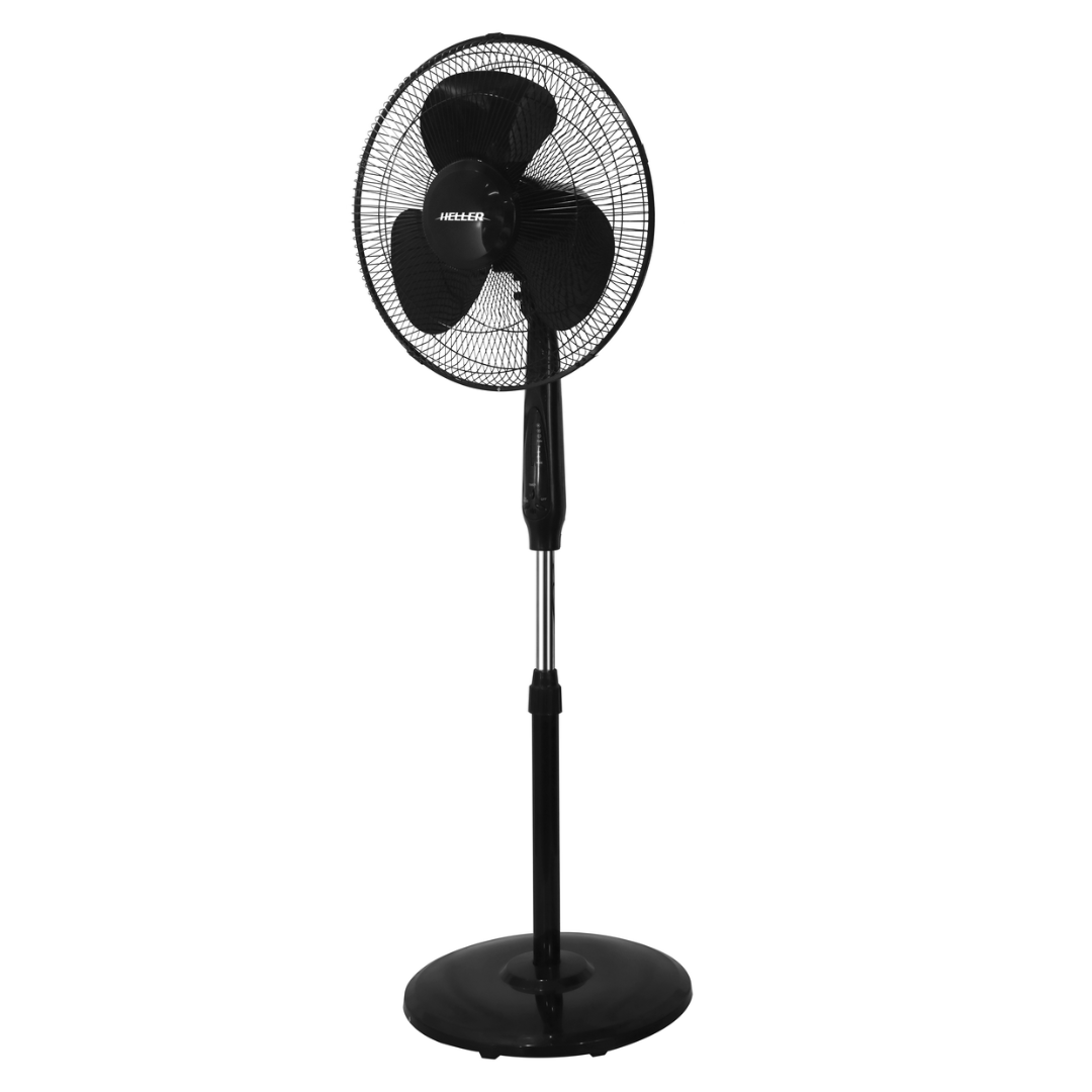 Heller 40cm Pedestal Fan with Remote - Black