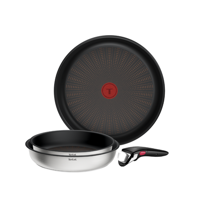 Tefal Ingenio Emotion+ Induction Stainless Steel Non-Stick 4pc Frypan Set