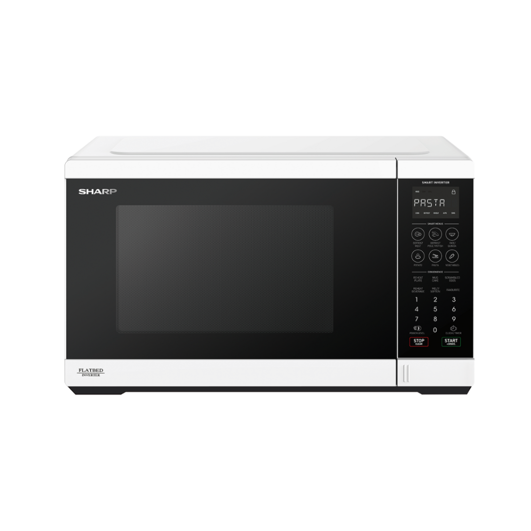 Sharp 32L Flatbed Microwave Oven in White