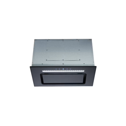 Euromaid 52cm Black Glass Undermount Rangehood