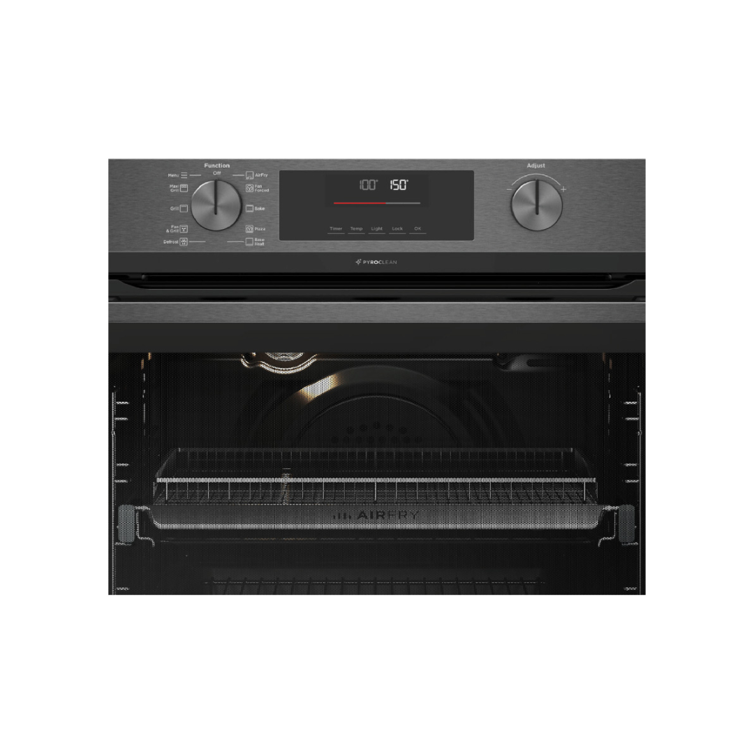 Westinghouse 60cm Multi-Function 10 Pyrolytic Oven with AirFry Dark Stainless Steel