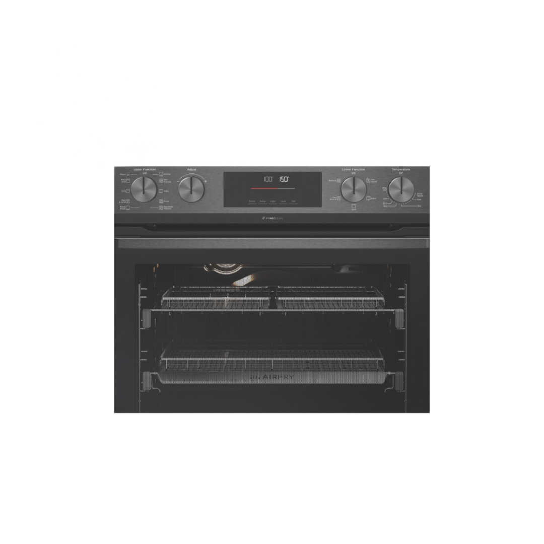 Westinghouse 60cm Multi-Function 10/5 Pyrolytic Duo Oven with AirFry & SteamBake Dark Stainless Steel