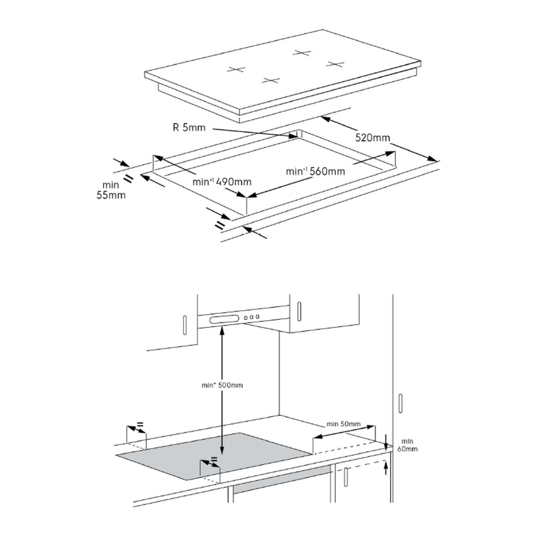 Electrolux 60cm 3 Zone Induction Cooktop