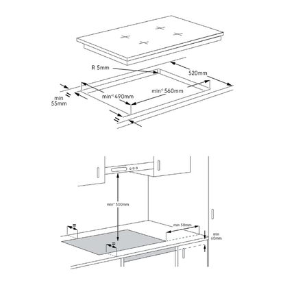 Electrolux 60cm 3 Zone Induction Cooktop