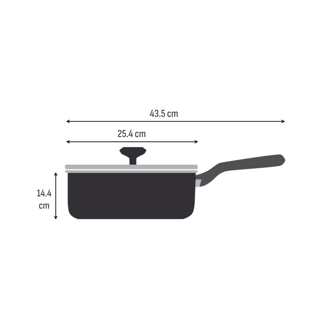 Tefal Recycle Induction Ceramic Green Lichen Non-Stick Sautepan 24cm + Lid