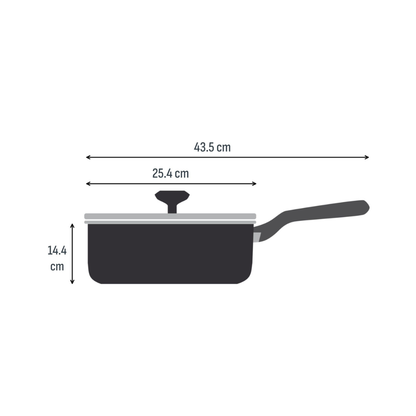Tefal Recycle Induction Ceramic Green Lichen Non-Stick Sautepan 24cm + Lid