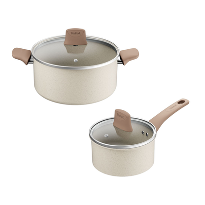 Tefal White Stone Induction Non-Stick 5pc Cookware Set