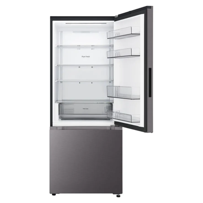 LG 436L Bottom Mount Fridge Black Steel