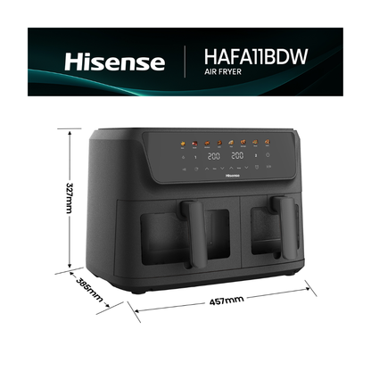 Hisense 11L Dual Basket Air Fryer