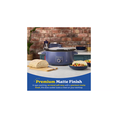 Russell Hobbs Bronte 7L Slow Cooker - Soft Navy