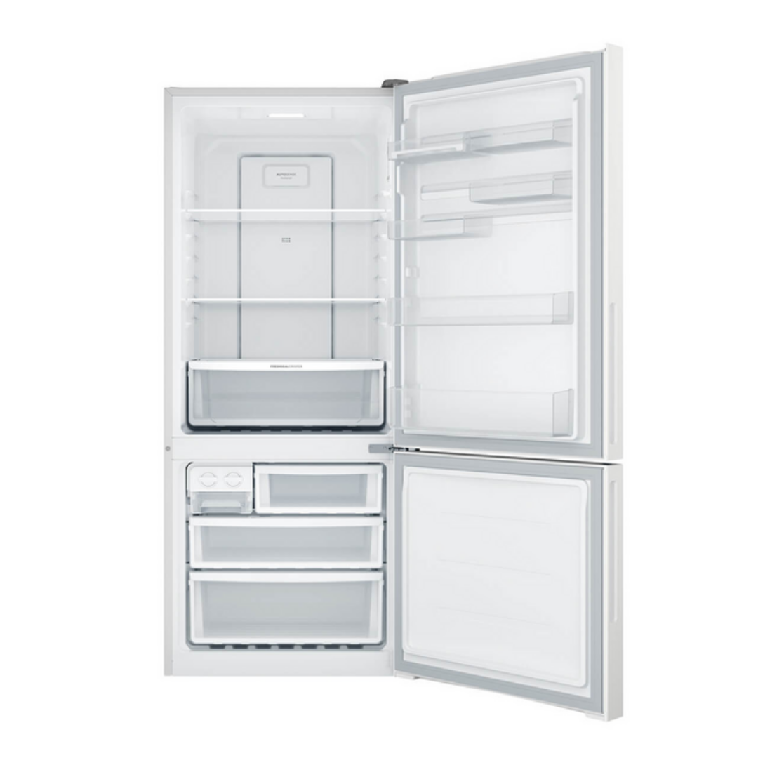 Westinghouse 425L Bottom Mount Fridge with AutoSense White