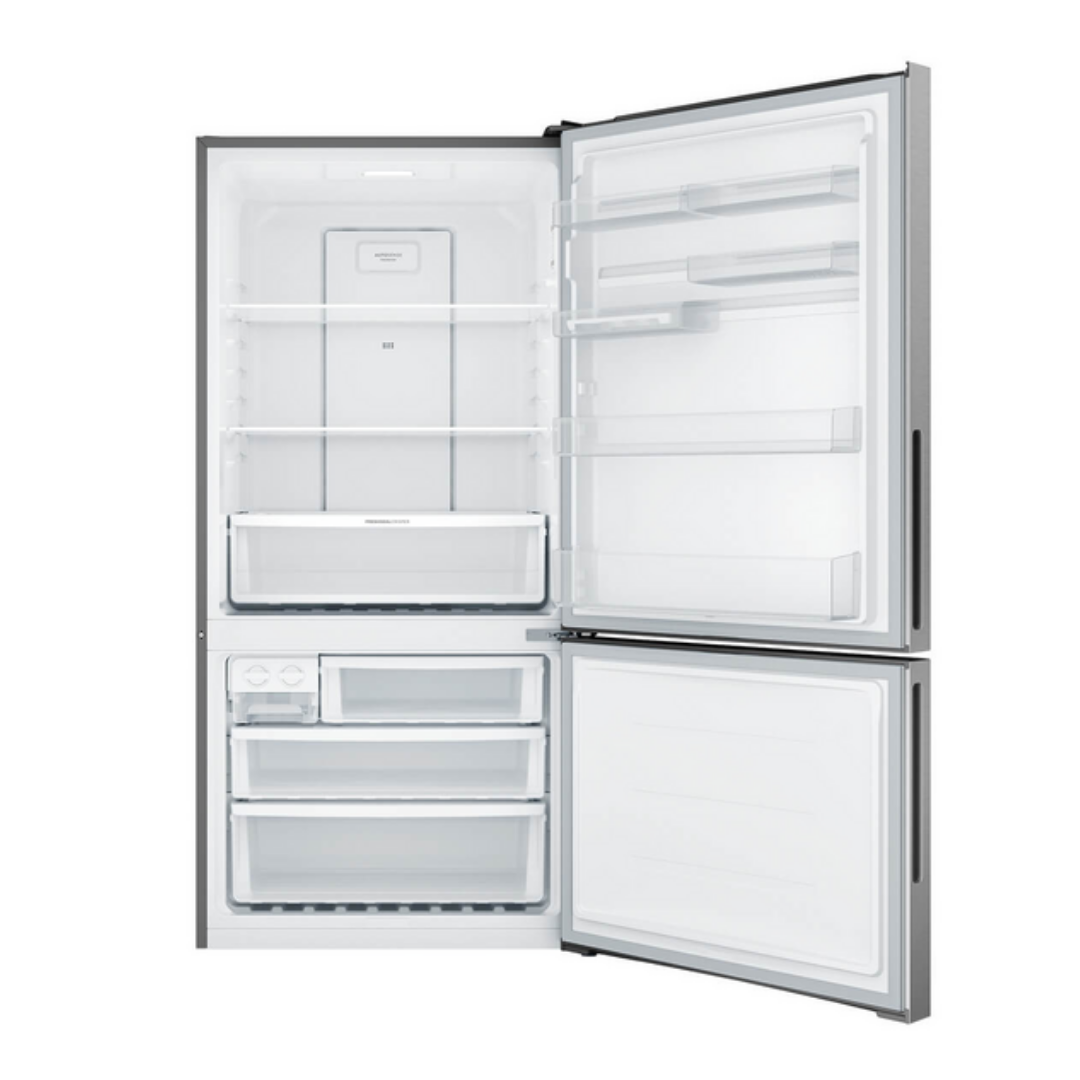 Westinghouse 496L Bottom Mount Fridge with AutoSense Silver