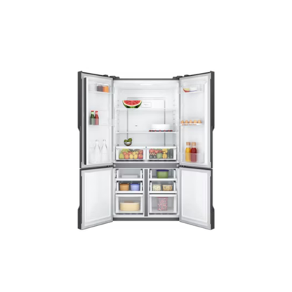Westinghouse 564L Quad Door Fridge Matte Charcoal Black