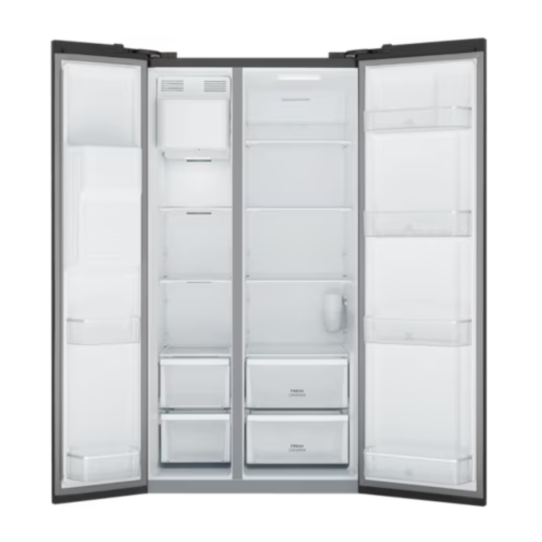 Westinghouse 596L Side By Side Fridge Matte Black