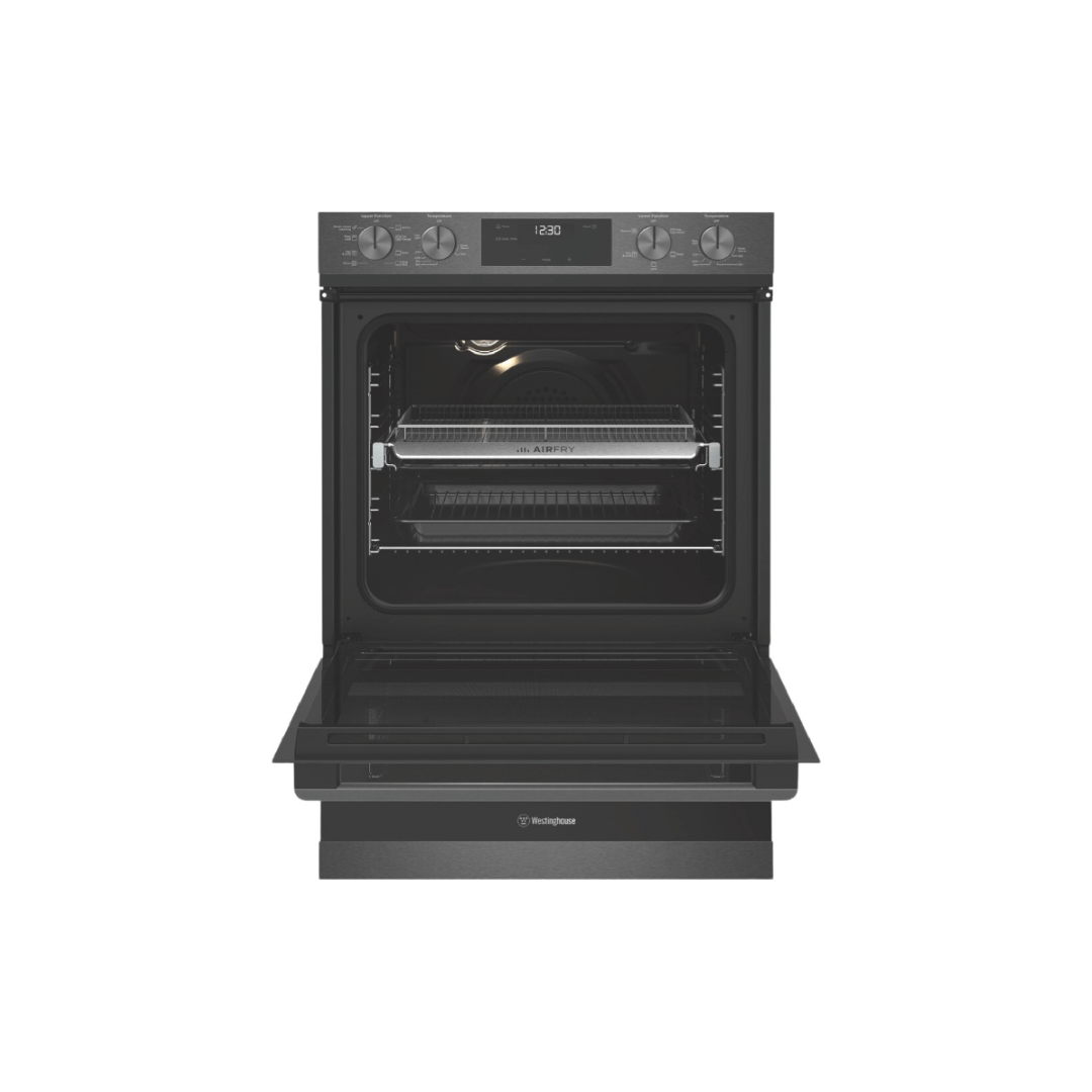 Westinghouse 60cm Multi-Function 8/5 Duo Oven with AirFry Dark Stainless Steel